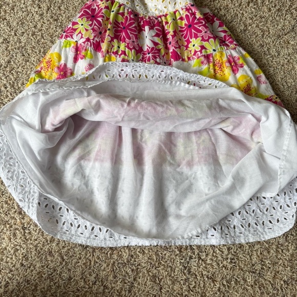 Penelope Mack Sundress Pink Floral Ruffled Spring Summer Toddler Girls Size 5 - Picture 5 of 9